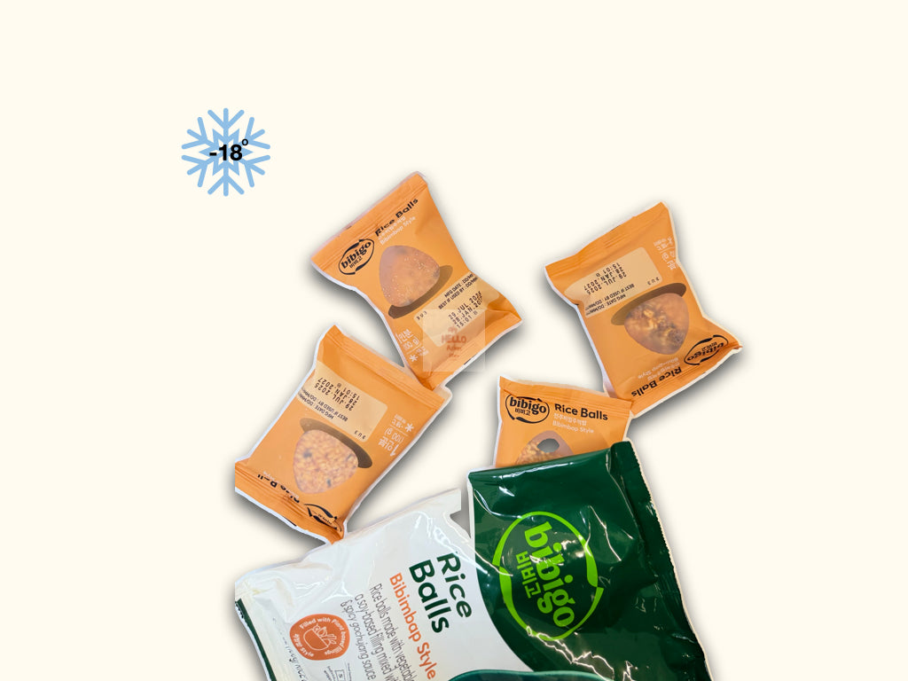 BIBIGO Korean-Style Frozen Rice Balls with Red Pepper Paste and Vegetables 500g (5x100g)