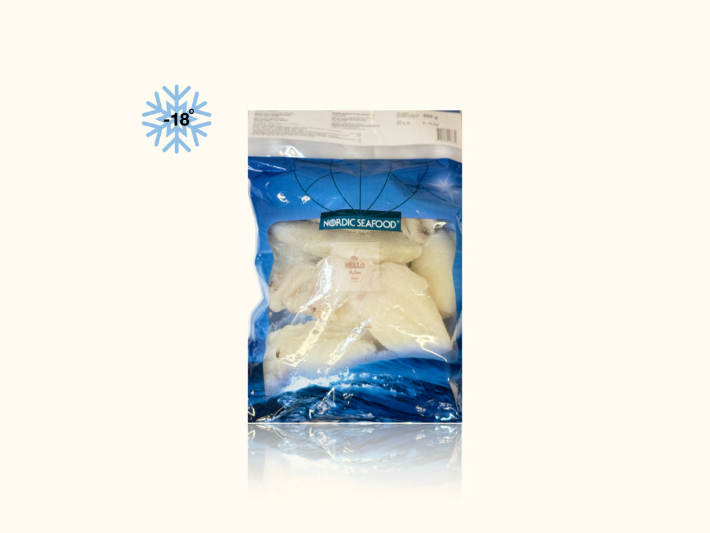 NORDIC SEAFOOD Pakastettu kokonainen puhdistettu seepia (raaka), lisätty vettä 800g