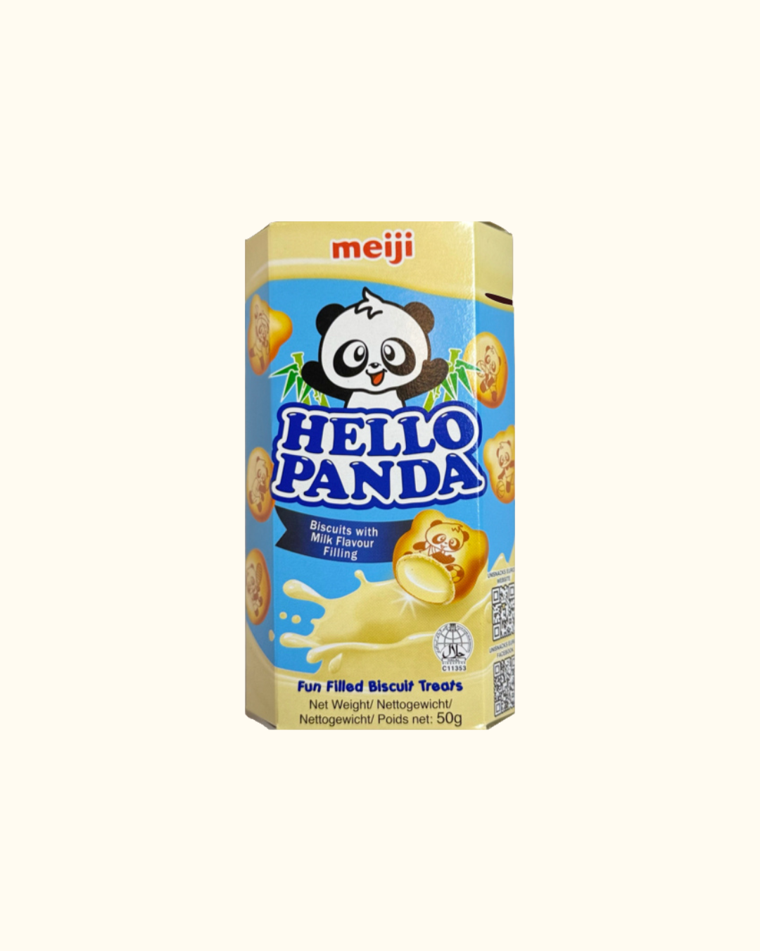 Meiji hello panda keksit maidon makuisella täytteellä