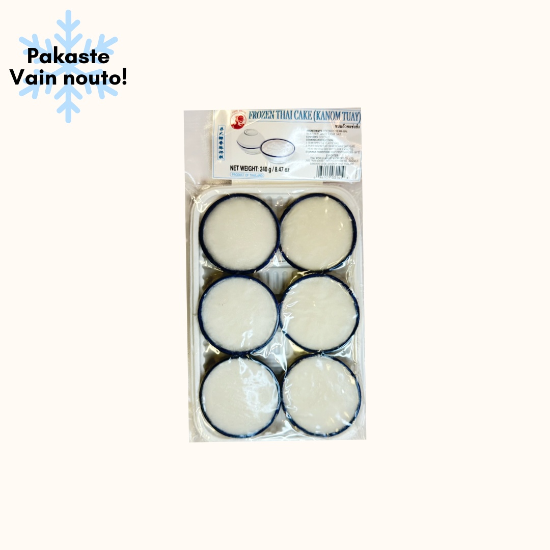 Cock Brand pakastettu thai-kakku kanom tuay 240g 6kpl