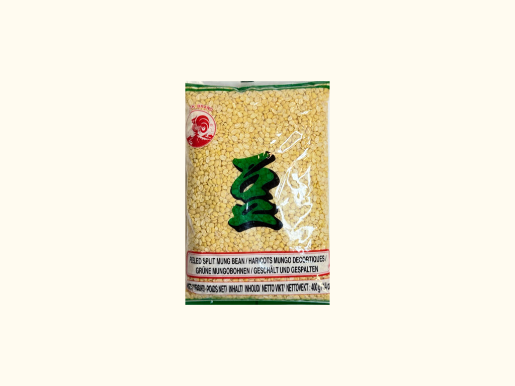 Cock Brand kuorittu ja halkaistu mungpapu