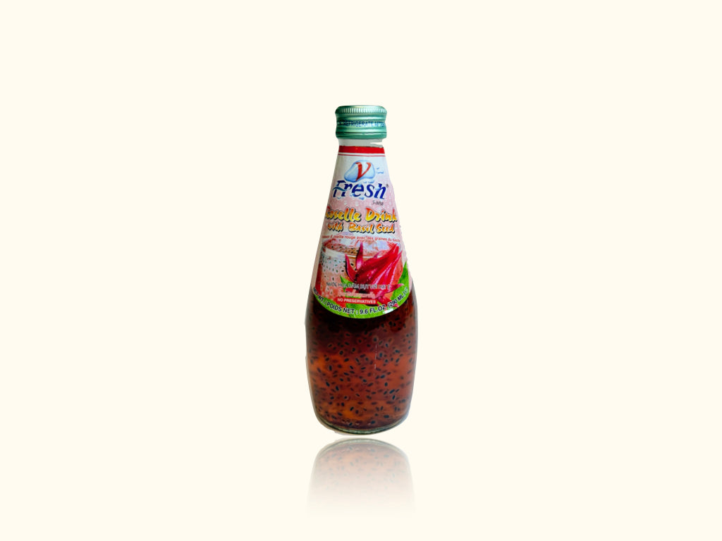 V Fresh Rosellejuoma basilikasiemenillä 290ml